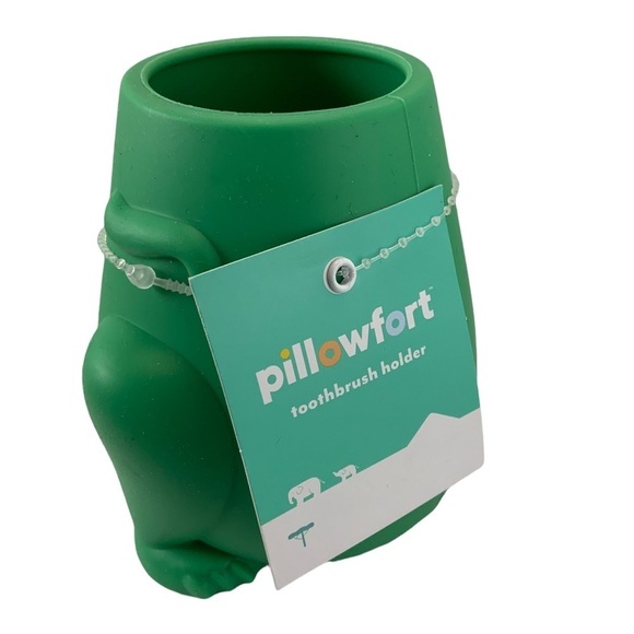 Dino Dinosaur Kids Toothbrush Holder Multi Purpose Non Breakable Storage Green - Picture 3 of 13